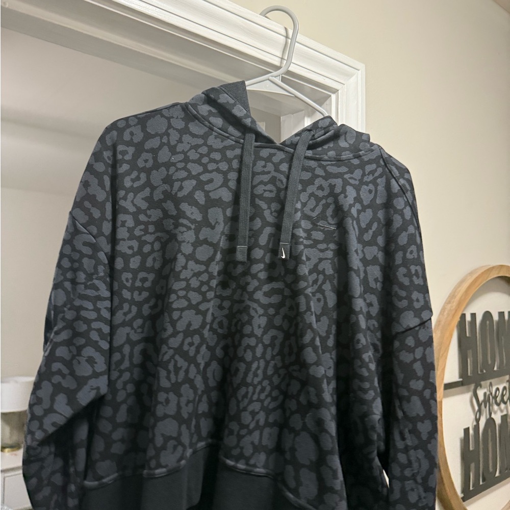 Black Leopard Print Nike Hoodie
